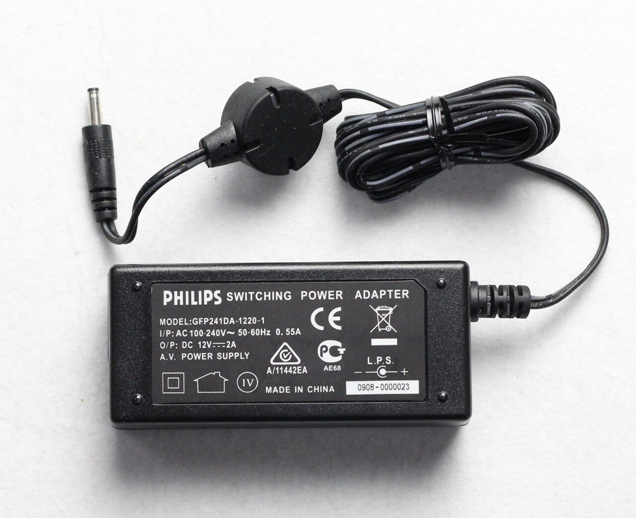 Switching Power Supply AC Adapter PHILIPS GFP241DA-1220-1 12V 2A Model: GFP241DA-1220-1 Type: AC